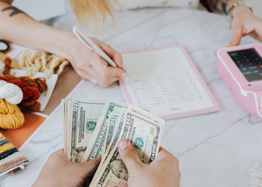 counting of dollar bills